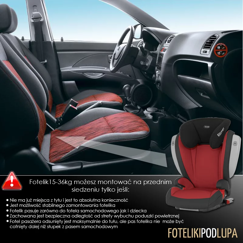 Zanim zamontujesz fotelik z przodu przeczytaj koniecznie!